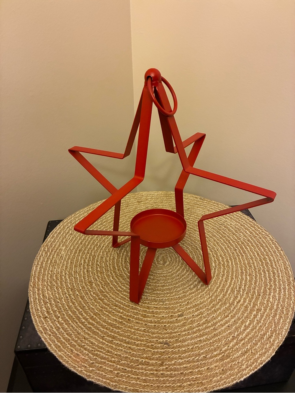 Hobby Lobby 3D Red Star Metal Candle Holder